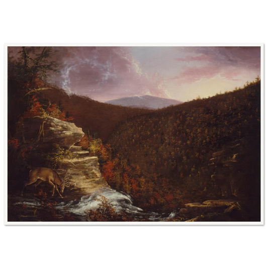 From the Top of Kaaterskill Falls (1826) Art Print | Thomas Cole - Framed Poster - 30x40 cm / 12x16″ - Black frame
