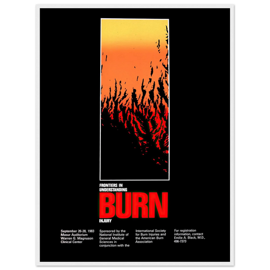 Frontiers in understanding burn injury (1983) Art Print | National Institutes of Health - Framed Poster - 30x40 cm / 12x16″ - Black frame