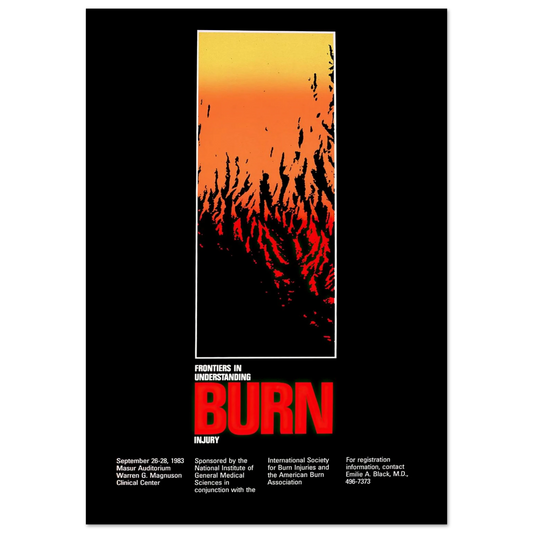 Frontiers in understanding burn injury (1983) Art Print | National Institutes of Health - Framed Poster - 30x40 cm / 12x16″ - Black frame