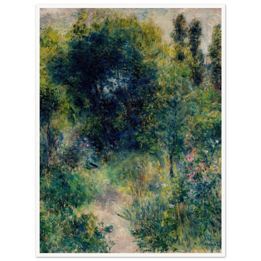 Garden (circa 1877) Art Print | Pierre Auguste Renoir - Framed Poster - 30x40 cm / 12x16″ - Black frame