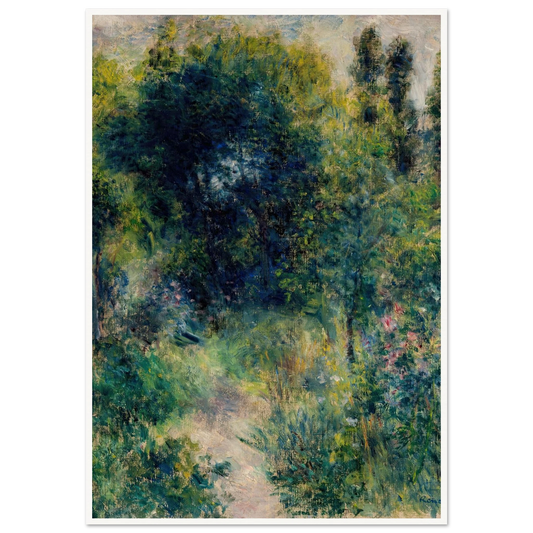 Garden (circa 1877) Art Print | Pierre Auguste Renoir - Framed Poster - 30x40 cm / 12x16″ - Black frame