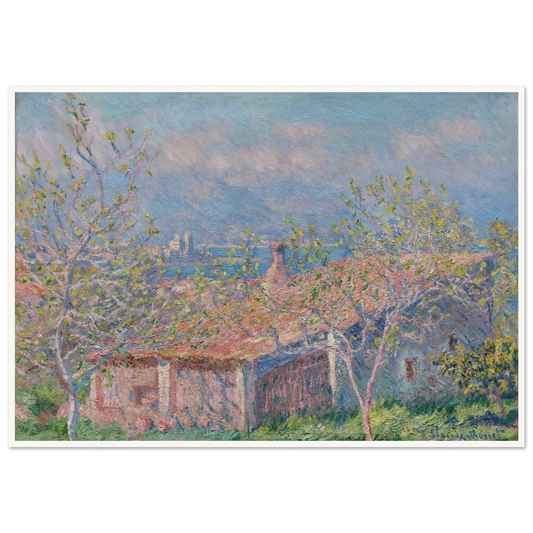Gardener’s House at Antibes (1888) Art Print | Claude Monet - Framed Poster - 30x40 cm / 12x16″ - Black frame
