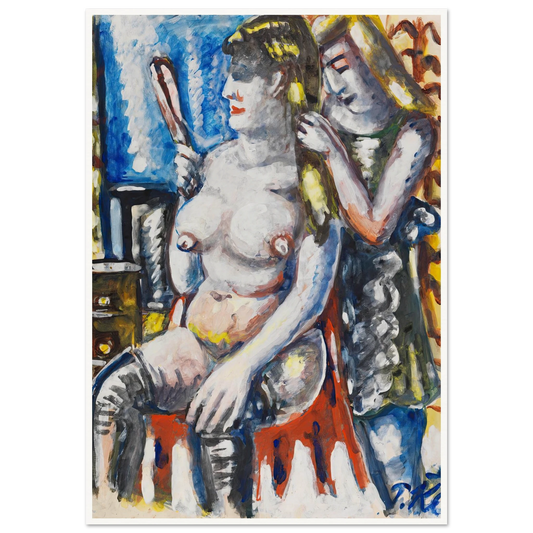 Garderobe (1947) Art Print | Paul Kleinschmidt - Framed Poster - 30x40 cm / 12x16″ - Black frame