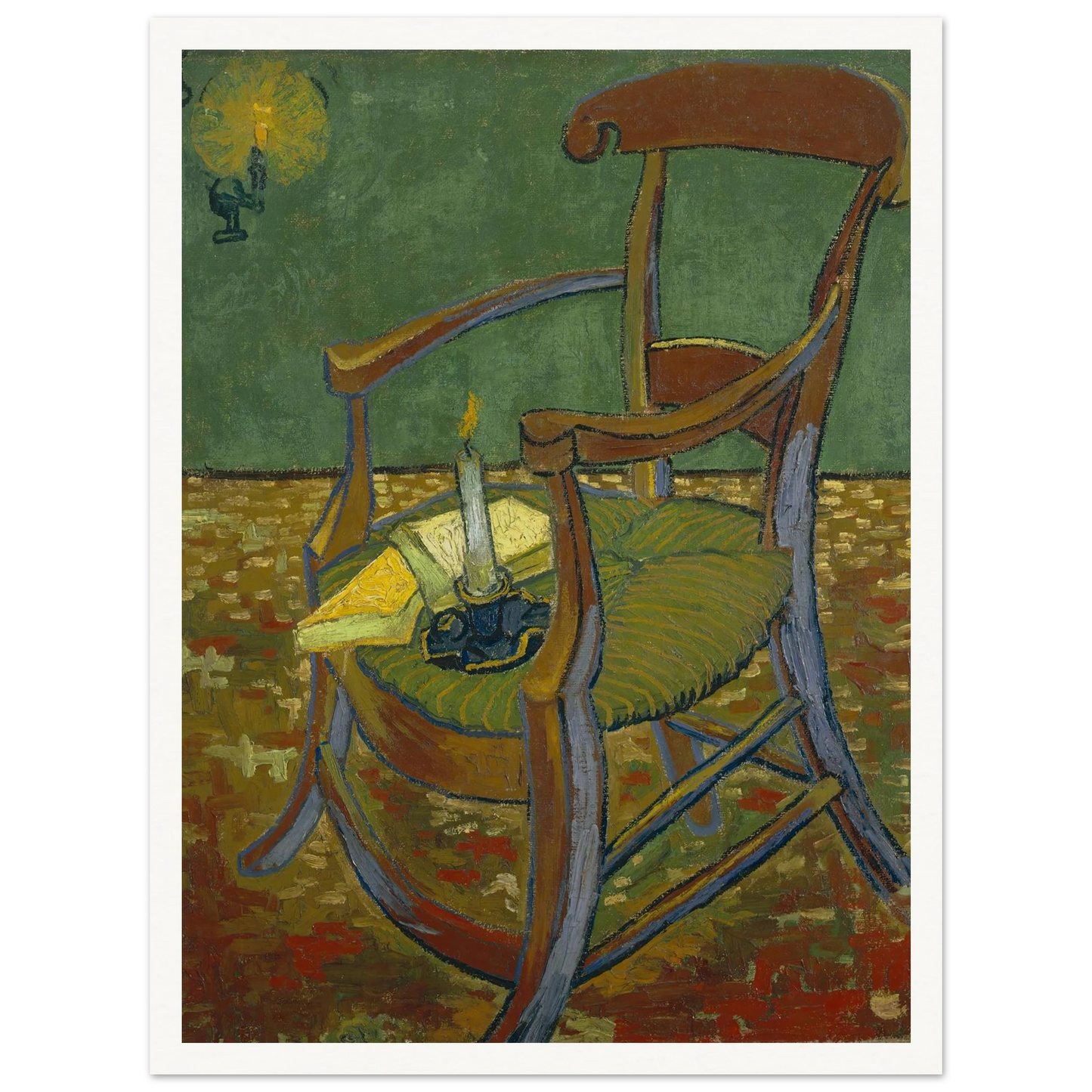 Gauguin’s Chair (1888) Art Print | Vincent van Gogh - Framed Poster - 30x40 cm / 12x16″ - Black frame