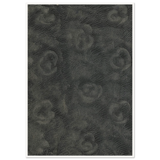Geädertes Kleisterpapier (Blüten) (1890) Art Print | Anker Kyster - Framed Poster - 30x40 cm / 12x16″ - Black frame