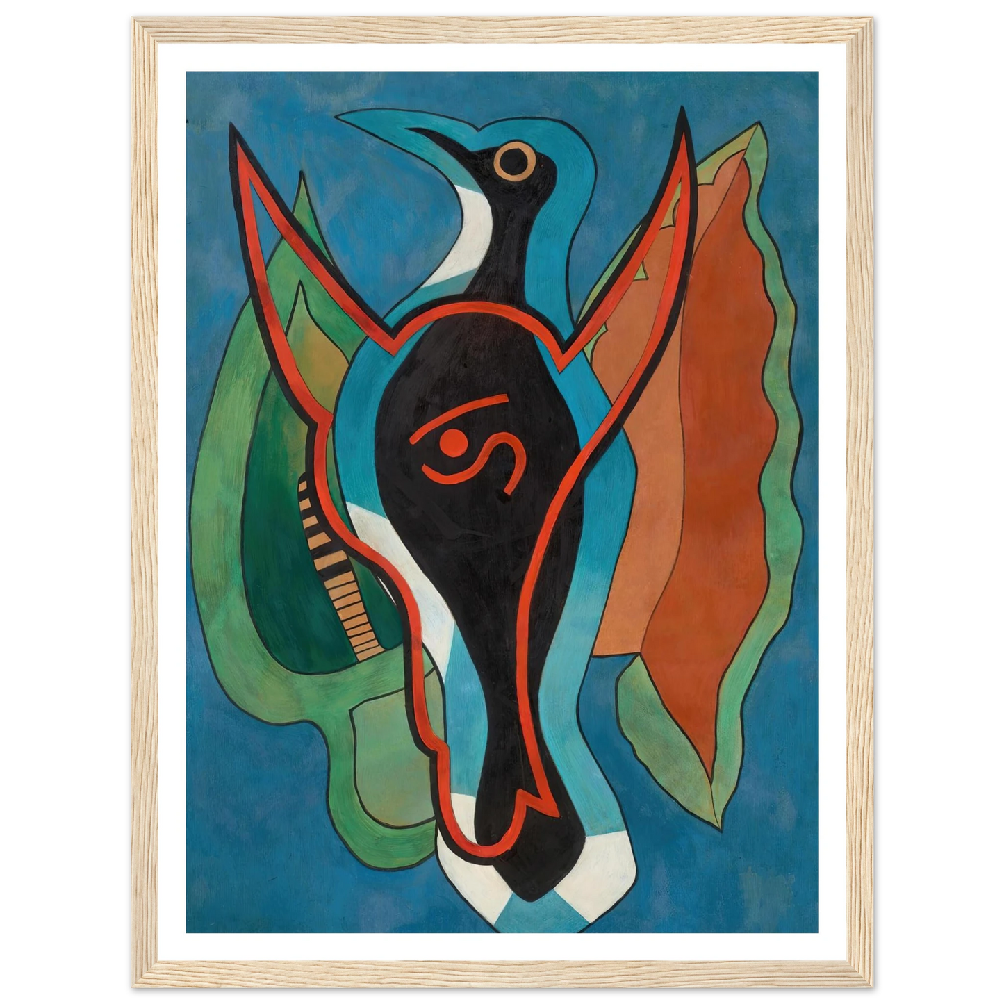 Geai bleu (circa 1938-1939) Art Print | Francis Picabia - Framed Poster - 30x40 cm / 12x16″ - Black frame