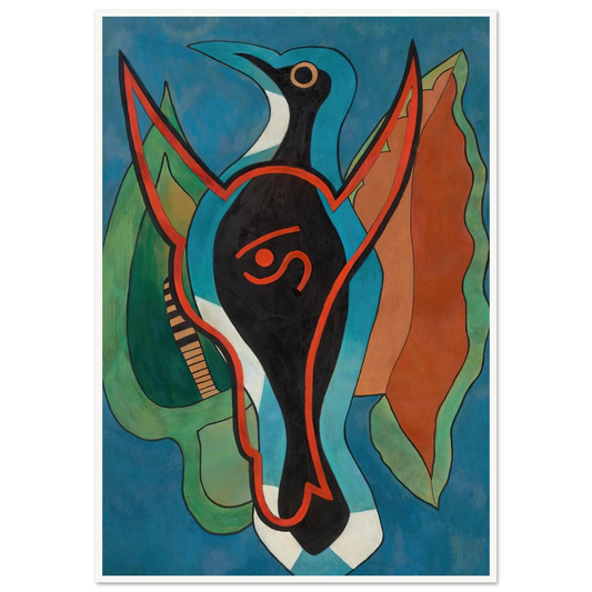 Geai bleu (circa 1938-1939) Art Print | Francis Picabia - Framed Poster - 30x40 cm / 12x16″ - Black frame