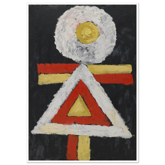 Geometric Figure (1889 – 1943) Art Print | Marsden Hartley - Framed Poster - 30x40 cm / 12x16″ - Black frame