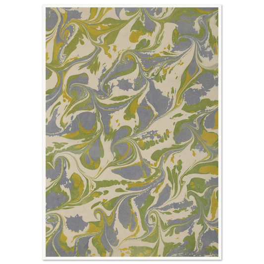 Gezogenes Marmorpapier (1890 - 1910) Art Print | Anker Kyster - Framed Poster - 30x40 cm / 12x16″ - Black frame