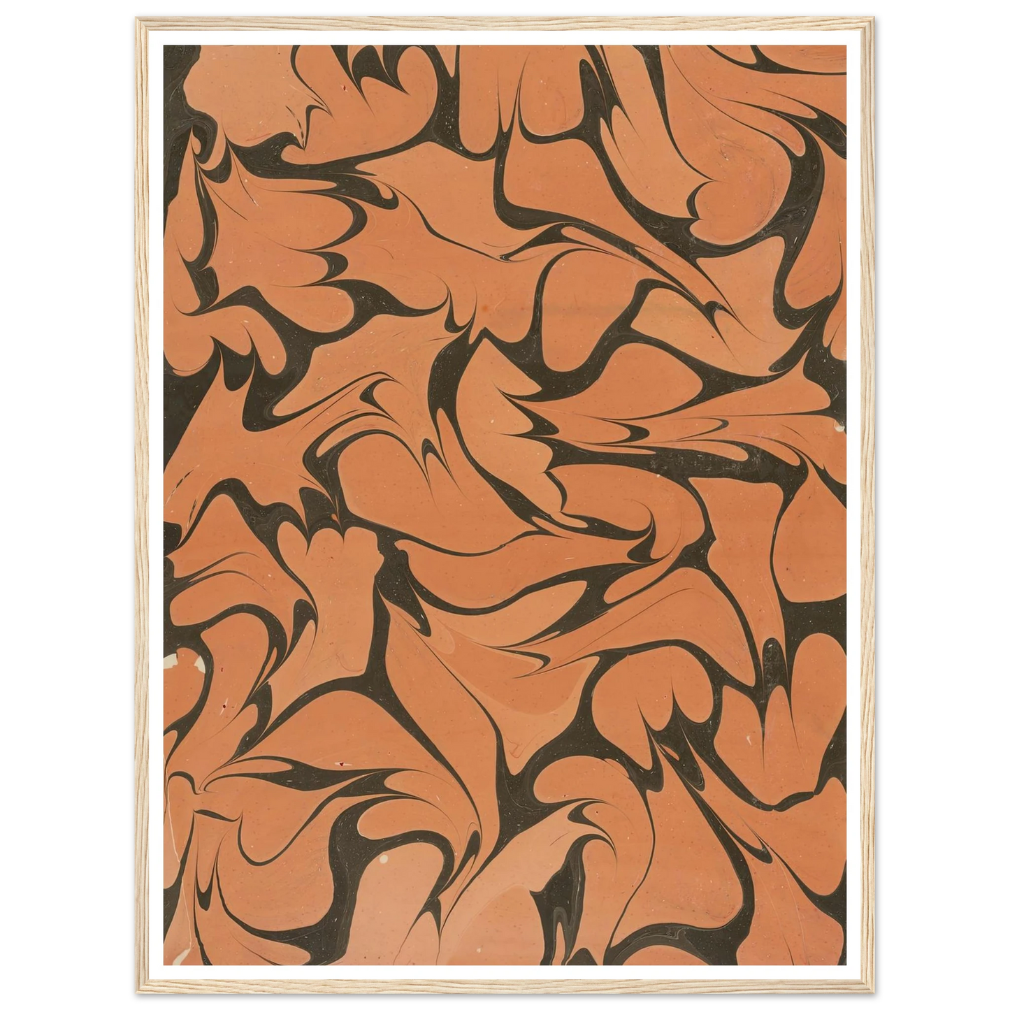 Gezogenes Marmorpapier (1909) Art Print | Franz Weisse - Framed Poster - 30x40 cm / 12x16″ - Black frame