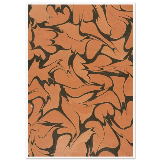 Gezogenes Marmorpapier (1909) Art Print | Franz Weisse - Framed Poster - 30x40 cm / 12x16″ - Black frame