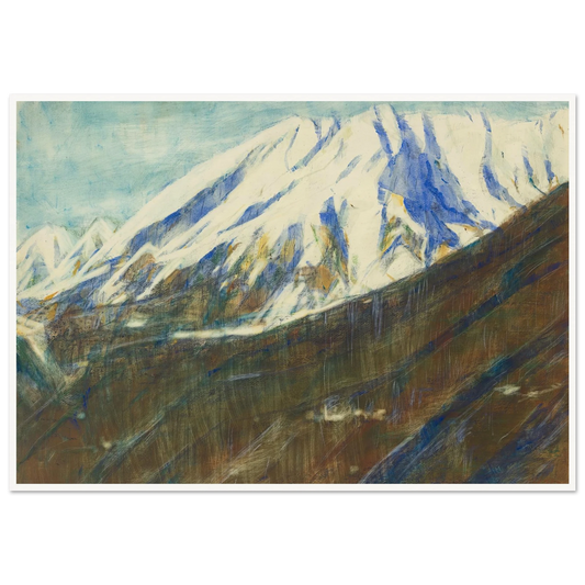 Ghiridone in the snow (Lago Maggiore) (1935) Art Print | Christian Rohlfs - Framed Poster - 30x40 cm / 12x16″ - Black frame