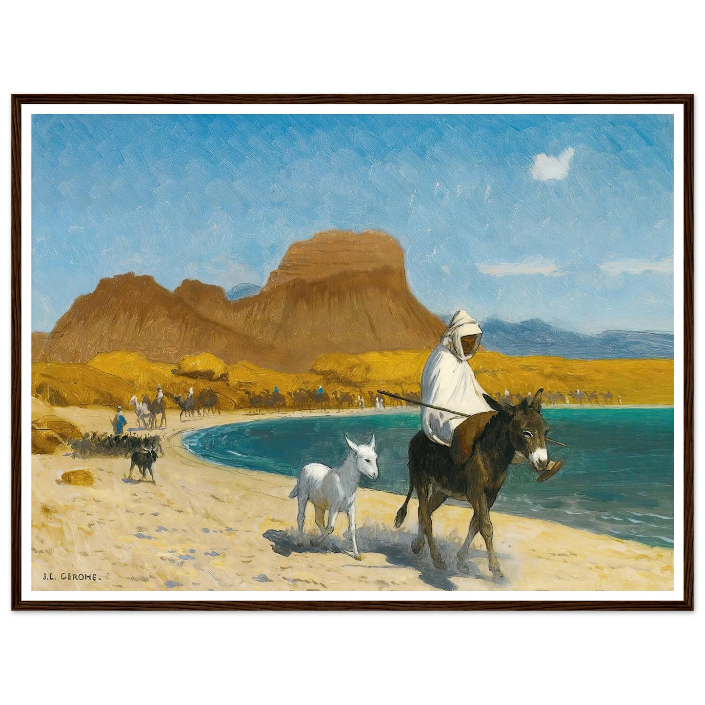 Golfe D’Akaba Art Print | Jean Leon Gerome - Framed Poster - 30x40 cm / 12x16″ - Black frame