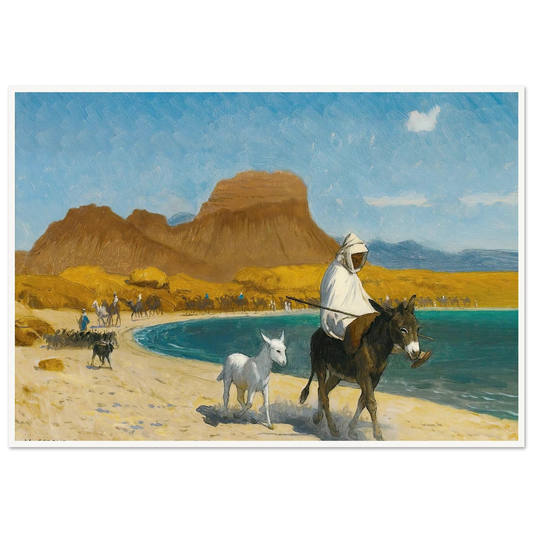 Golfe D’Akaba Art Print | Jean Leon Gerome - Framed Poster - 30x40 cm / 12x16″ - Black frame