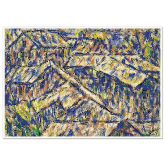Granithäuser (Arcegno) (1927) Art Print | Christian Rohlfs - Framed Poster - 30x40 cm / 12x16″ - Black frame
