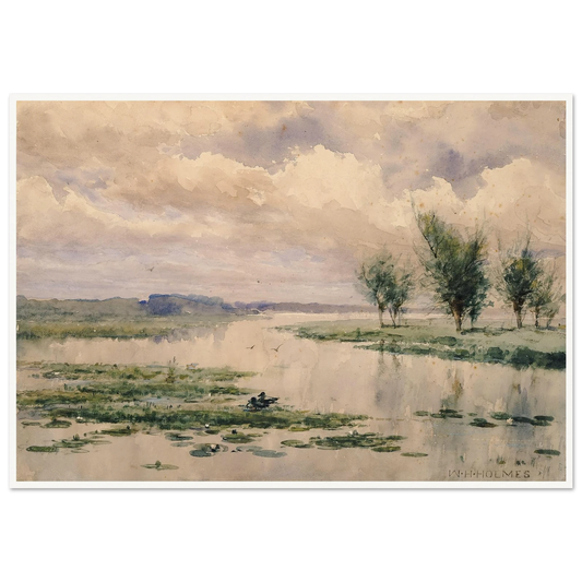Haines Point (1908) Art Print | William Henry Holmes - Framed Poster - 30x40 cm / 12x16″ - Black frame