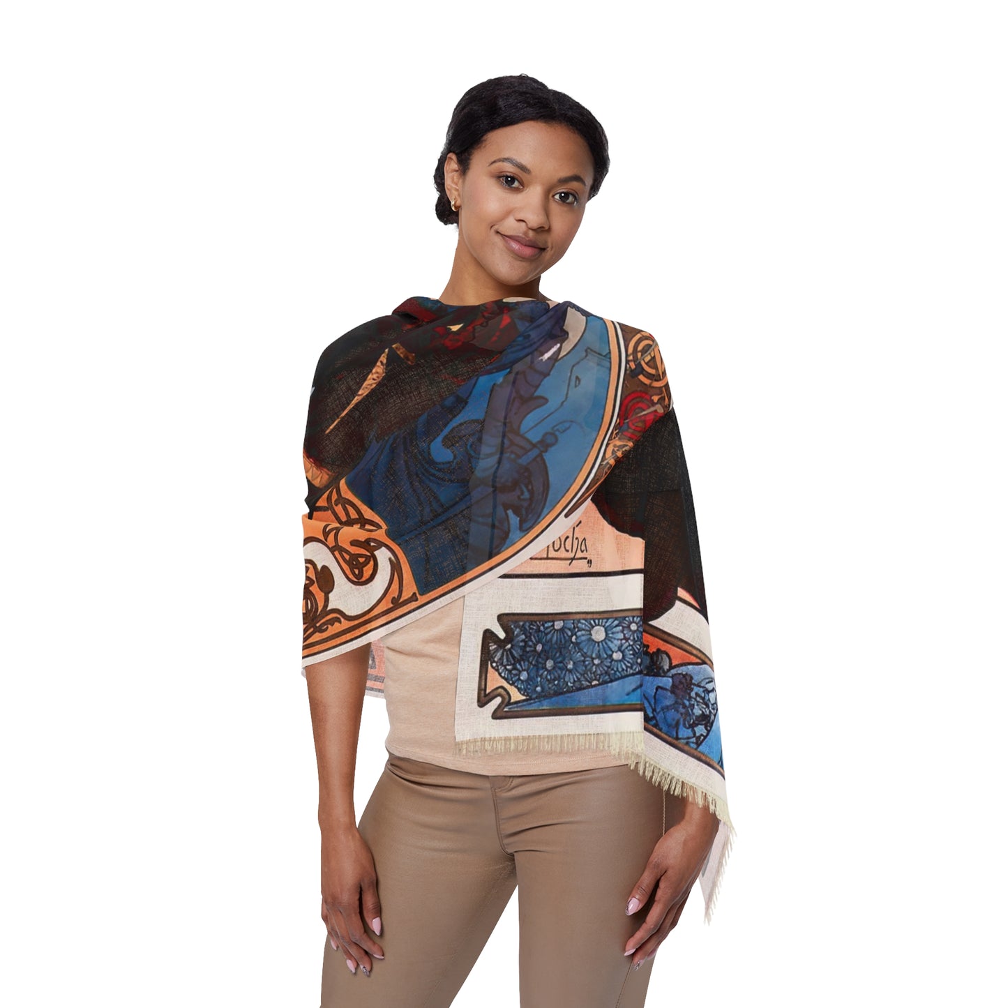 Hamlet | Alphonse Mucha Scarf – Art Nouveau Scarf - - 27" × 71'' -