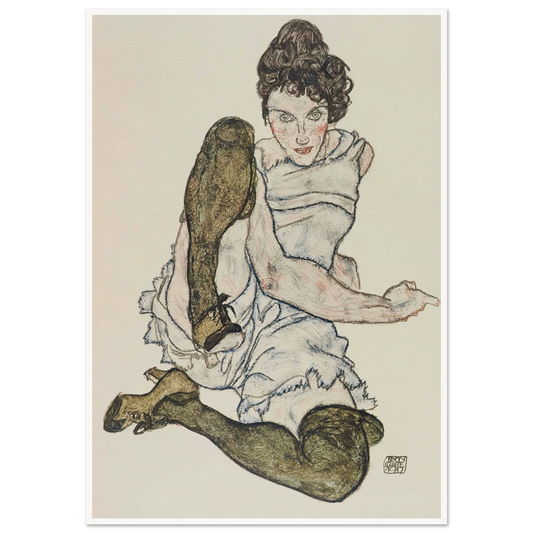 Handzeichnungen (1920) Art Print | Egon Schiele - Framed Poster - 30x40 cm / 12x16″ - Black frame