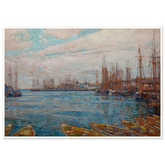 Harbor of a Thousand Masts (1919) Art Print | Childe Hassam - Framed Poster - 30x40 cm / 12x16″ - Black frame