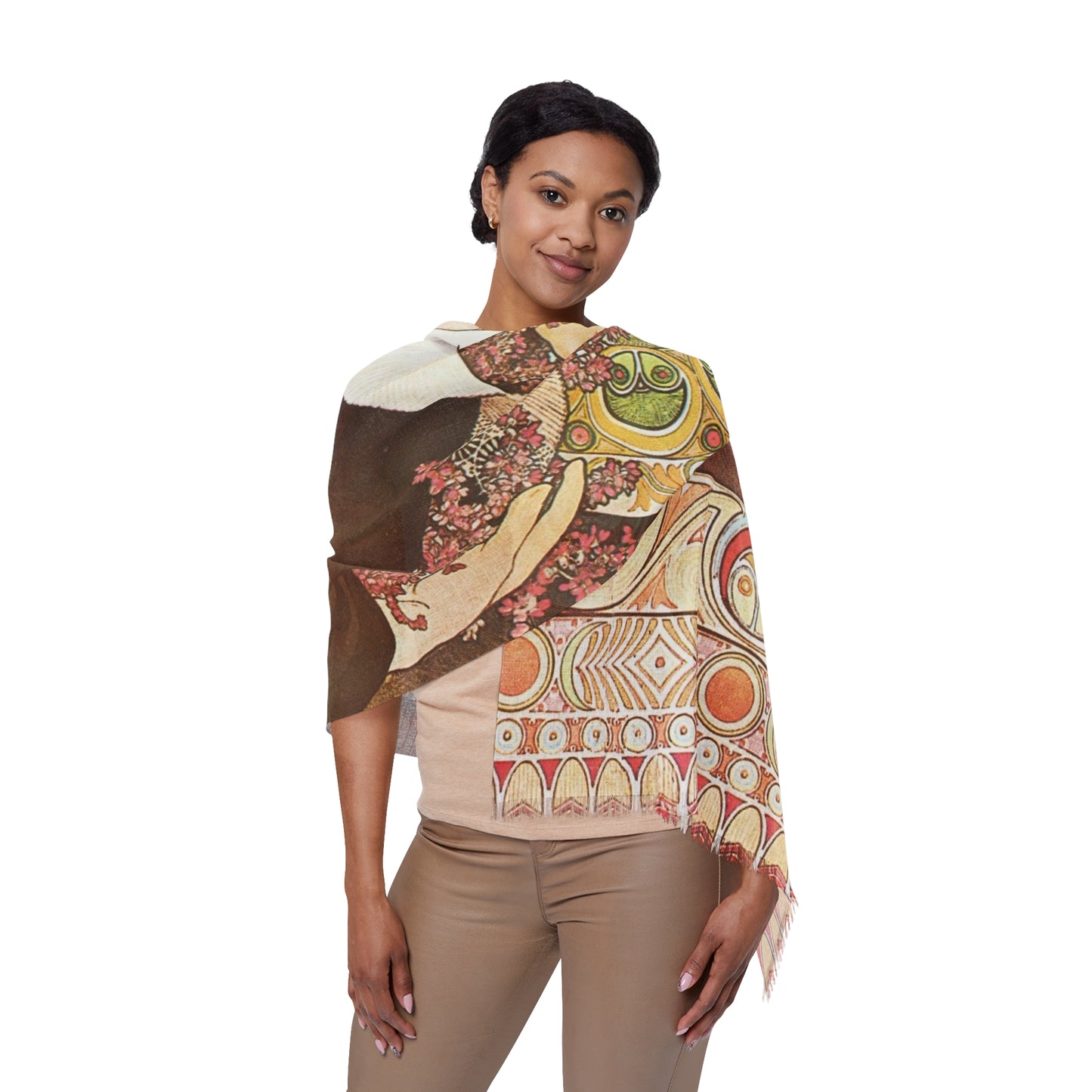 Heather | Alphonse Mucha Scarf – Art Nouveau Scarf - - 27" × 71'' -