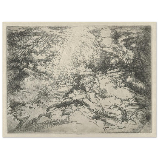 Heavenly Hosts (1921) Art Print | Ernest Haskell - Framed Poster - 30x40 cm / 12x16″ - Black frame