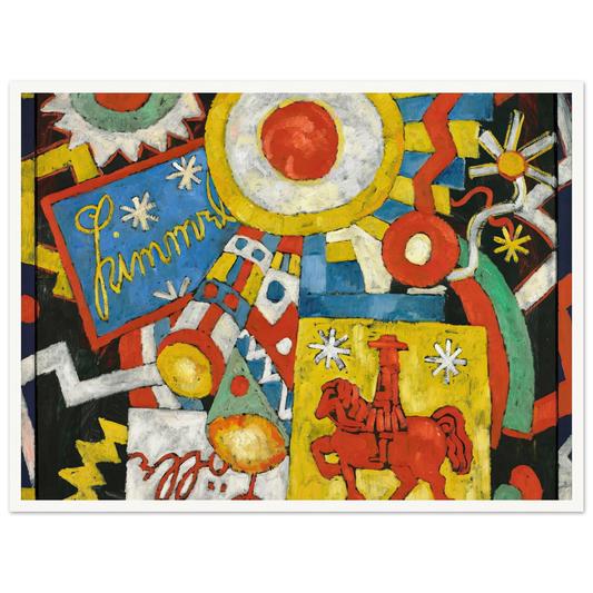 Himmel Sky Object (circa 1914 and circa 1915) Art Print | Marsden Hartley - Framed Poster - 30x40 cm / 12x16″ - Black frame