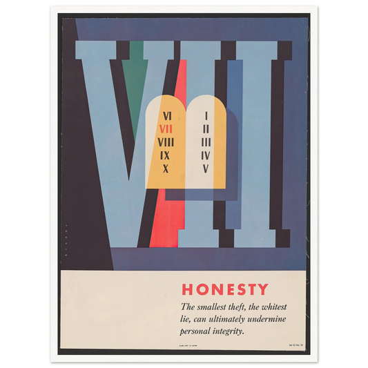 Honesty (1957) Art Print | Joseph Binder - Framed Poster - 30x40 cm / 12x16″ - Black frame