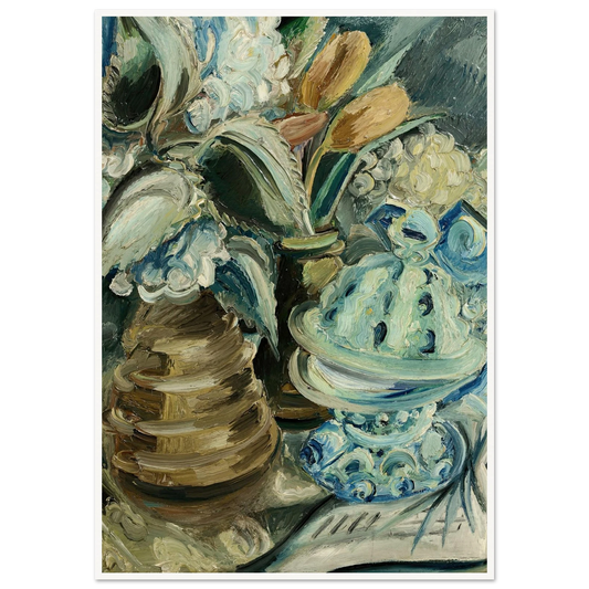 Hortensien und Tulpen (1925) Art Print | Paul Kleinschmidt - Framed Poster - 30x40 cm / 12x16″ - Black frame