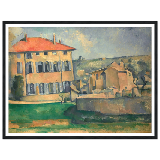 House in Aix (1885 - 1887) Art Print | Paul Cezanne - Framed Poster - 30x40 cm / 12x16″ - Black frame