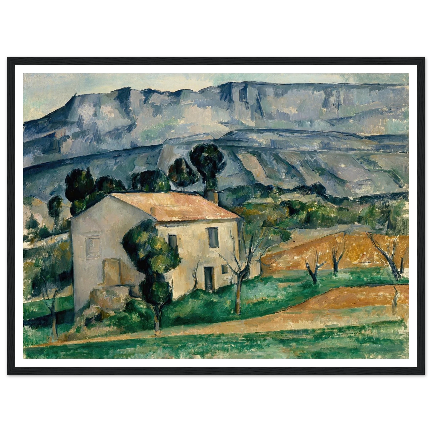 House in Provence (1885) Art Print | Paul Cezanne - Framed Poster - 30x40 cm / 12x16″ - Black frame