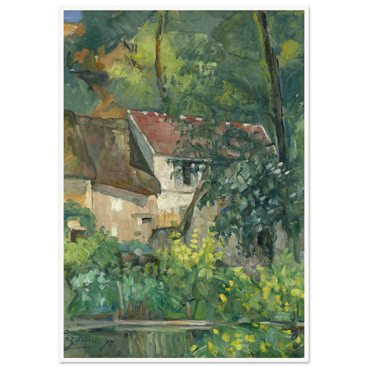 House of Père Lacroix (1873) Art Print | Paul Cezanne - Framed Poster - 30x40 cm / 12x16″ - Black frame