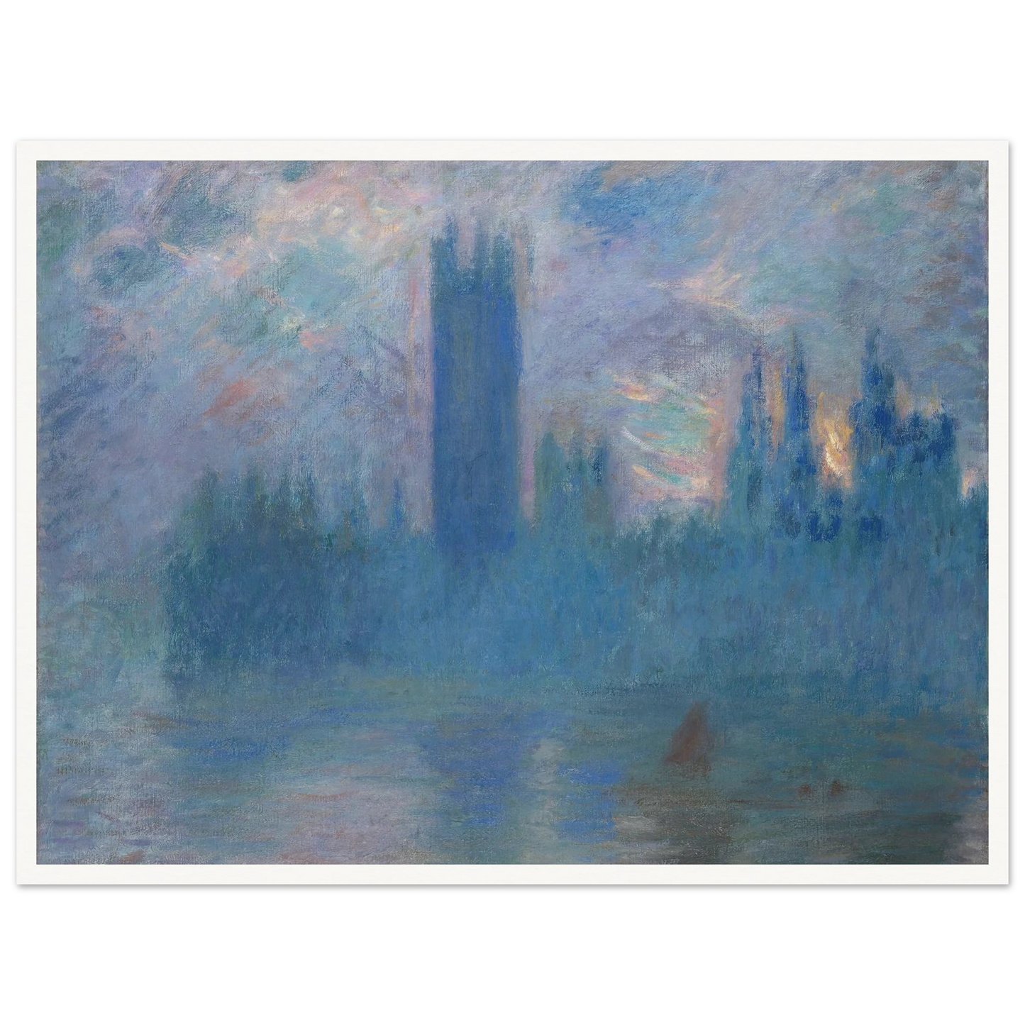 Houses of Parliament, London (1900) Art Print | Claude Monet - Framed Poster - 30x40 cm / 12x16″ - Black frame