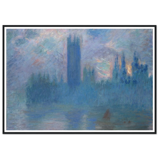Houses of Parliament, London (1900) Art Print | Claude Monet - Framed Poster - 30x40 cm / 12x16″ - Black frame