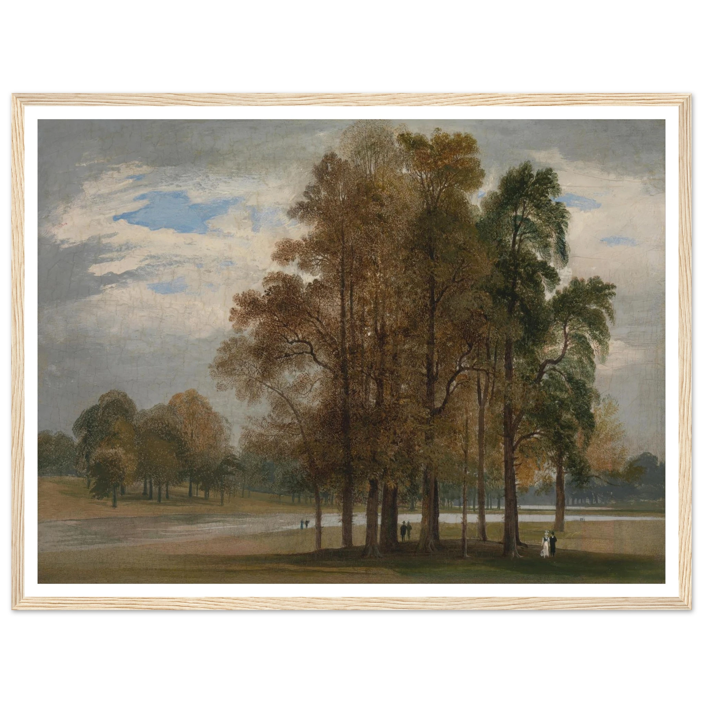Hyde Park (ca. 1815) Art Print | John Martin - Framed Poster - 30x40 cm / 12x16″ - Black frame