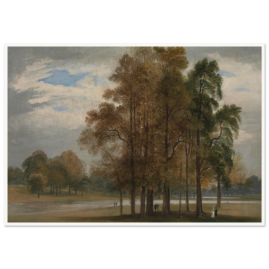 Hyde Park (ca. 1815) Art Print | John Martin - Framed Poster - 30x40 cm / 12x16″ - Black frame