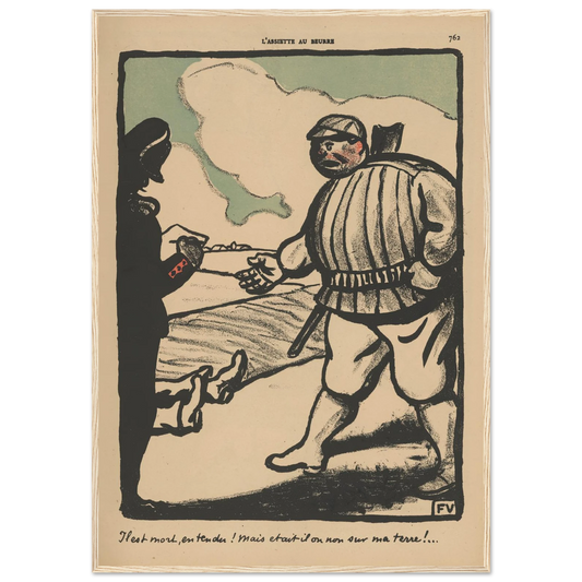 Il est mort, entendu ! (…) (1902) Art Print | Felix Vallotton - Framed Poster - 30x40 cm / 12x16″ - Black frame