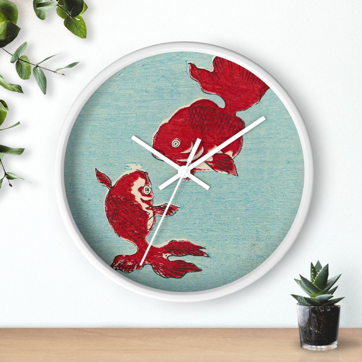 Illustrated Catalogue of Daylight Bomb Shells No. 25 Wall Clock | Jinta Hirayama - White - White Base - 10"