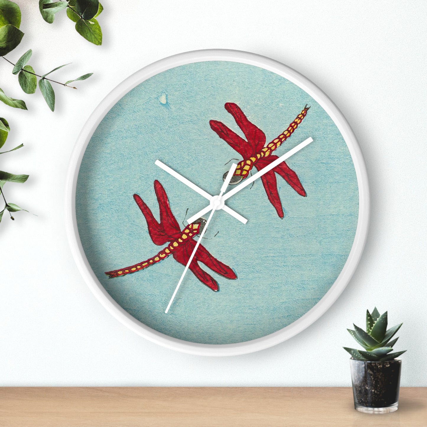 Illustrated Catalogue of Daylight Bomb Shells No. 35 Wall Clock | Jinta Hirayama - White - White Base - 10"