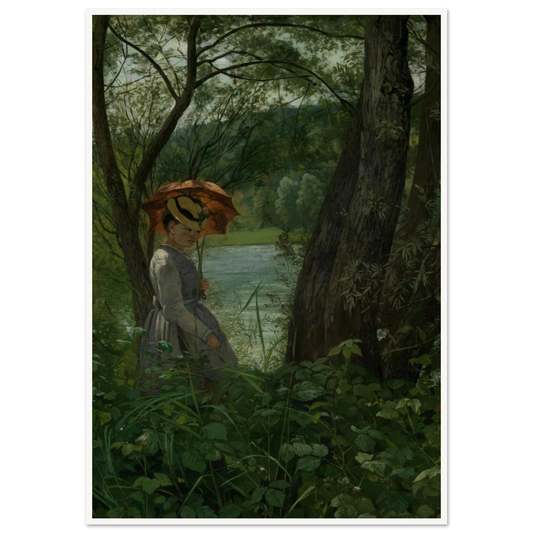 Im Sonnenschein (1867) Art Print | Hans Thoma - Framed Poster - 30x40 cm / 12x16″ - Black frame