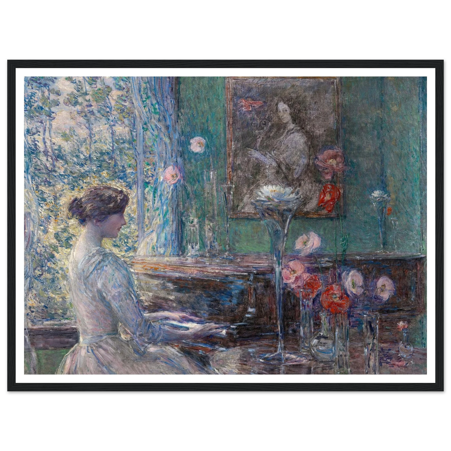 Improvisation (1899) Art Print | Childe Hassam - Framed Poster - 30x40 cm / 12x16″ - Black frame