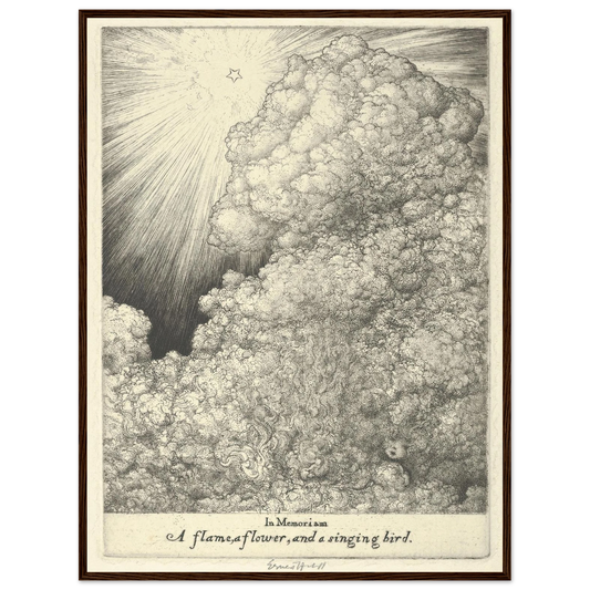 In Memoriam, Louise (1918) Art Print | Ernest Haskell - Framed Poster - 30x40 cm / 12x16″ - Black frame