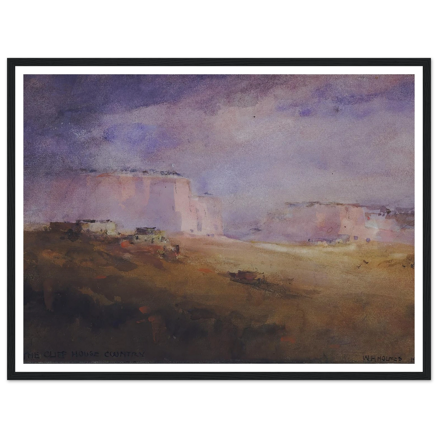 In The Cliff House Country (1929) Art Print | William Henry Holmes - Framed Poster - 30x40 cm / 12x16″ - Black frame