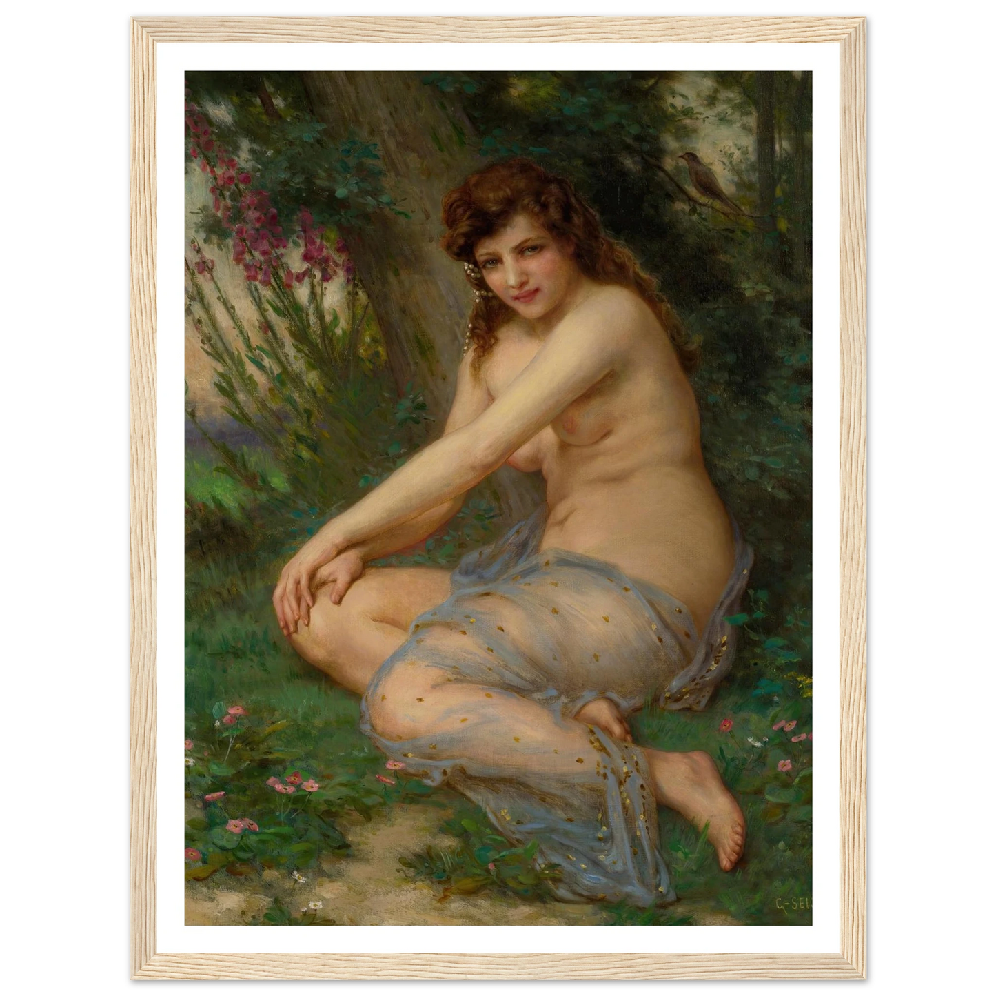 In The Forest Art Print | Guillaume Seignac - Framed Poster - 30x40 cm / 12x16″ - Black frame
