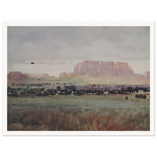 In The Plateau Country, Colorado (1931) Art Print | William Henry Holmes - Framed Poster - 30x40 cm / 12x16″ - Black frame