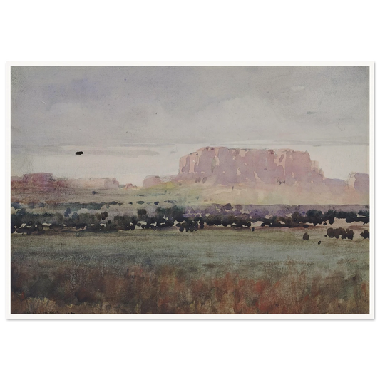 In The Plateau Country, Colorado (1931) Art Print | William Henry Holmes - Framed Poster - 30x40 cm / 12x16″ - Black frame