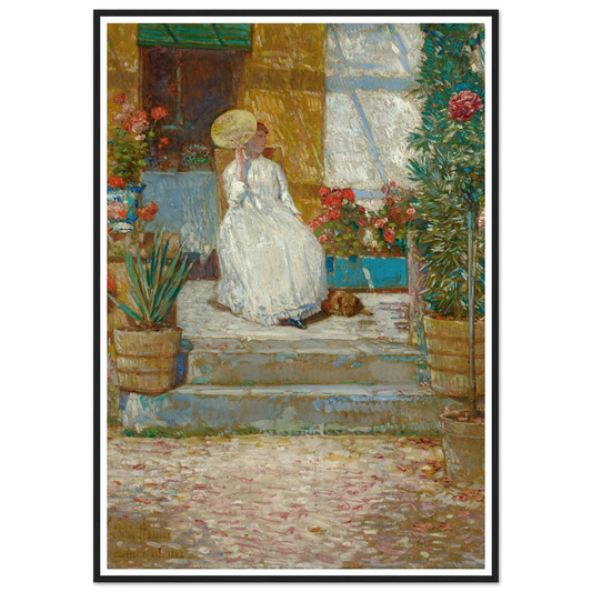 In The Sun (1888) Art Print | Childe Hassam - Framed Poster - 30x40 cm / 12x16″ - Black frame