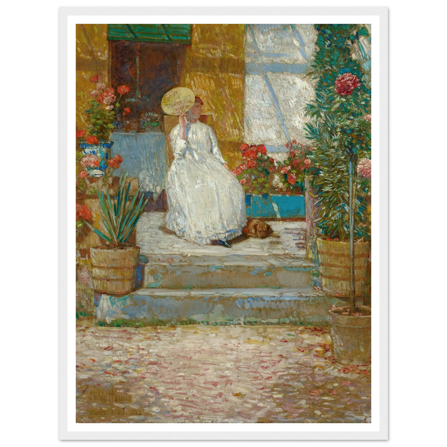 In The Sun (1888) Art Print | Childe Hassam - Framed Poster - 30x40 cm / 12x16″ - Black frame