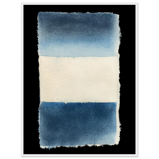 Indigo Horizon Duet - Framed Poster - 30x40 cm / 12x16″ - Black frame