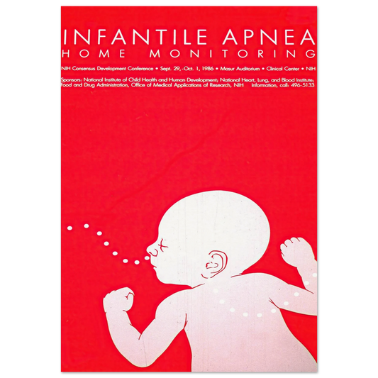 Infantile apnea home monitoring (1986) Art Print | National Institutes of Health - Framed Poster - 30x40 cm / 12x16″ - Black frame
