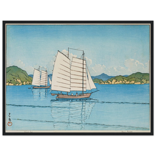 Inland Sea (1952) Art Print | Kawase Hasui - Framed Poster - 30x40 cm / 12x16″ - Black frame